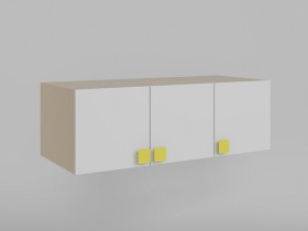 Антресоль на шкаф 3-х створчатый Клаксон без машинок (Белый/корпус Клен) в Бийске - bijsk.katalogmebeli.com | фото
