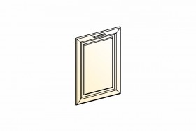 Атланта Дверь глухая L600 (эмаль) (Белый глянец патина золото) в Бийске - bijsk.katalogmebeli.com | фото