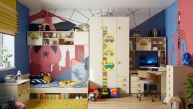 Детская комната Клаксон (Бежевый/корпус Клен) в Бийске - bijsk.katalogmebeli.com | фото 1
