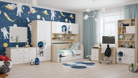 Детская комната Санни (Белый/корпус Клен) в Бийске - bijsk.katalogmebeli.com | фото 3