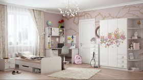 Детская комната Совушки (Белый/корпус Выбеленное дерево) в Бийске - bijsk.katalogmebeli.com | фото 5