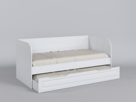 Диван-кровать Классика (Белый/корпус Выбеленное дерево) в Бийске - bijsk.katalogmebeli.com | фото