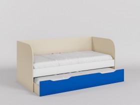 Диван-кровать Скай (Синий/Белый/корпус Клен) в Бийске - bijsk.katalogmebeli.com | фото