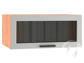 Шкаф верхний Глетчер ШВГС 810 (Гейнсборо силк/дуб крафт/горизонт/стекло) в Бийске - bijsk.katalogmebeli.com | фото