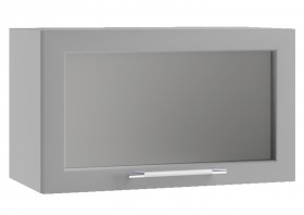 Кёльн ШВГС 600 Шкаф верхний горизонтальный со стеклом (Софт бланж/корпус Белый) в Бийске - bijsk.katalogmebeli.com | фото