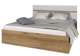 Ким кровать 1,4 (Дуб сонома/белый глянец) в Бийске - bijsk.katalogmebeli.com | фото