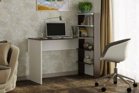 Компьютерный стол №3 (Венге/Белый) в Бийске - bijsk.katalogmebeli.com | фото