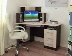 Компьютерный стол Каспер (венге/лоредо) в Бийске - bijsk.katalogmebeli.com | фото