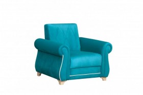 Кресло для отдыха "Порто" (велюр киви бирюза / микровельвет крем) в Бийске - bijsk.katalogmebeli.com | фото 1