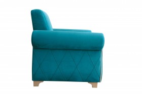 Кресло для отдыха "Порто" (велюр киви бирюза / микровельвет крем) в Бийске - bijsk.katalogmebeli.com | фото 6