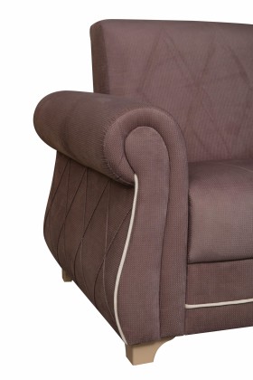 Кресло для отдыха "Порто" (велюр текстура лиловый / микровельвет крем)/осн. в Бийске - bijsk.katalogmebeli.com | фото 6