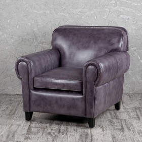 Кресло кожаное Элегант (Фиолетовый) в Бийске - bijsk.katalogmebeli.com | фото 1