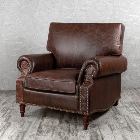 Кресло кожаное Лофт Аристократ (ширина 1100 мм) в Бийске - bijsk.katalogmebeli.com | фото