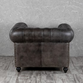 Кресло кожаное Лофт Честер (акация) в Бийске - bijsk.katalogmebeli.com | фото 7