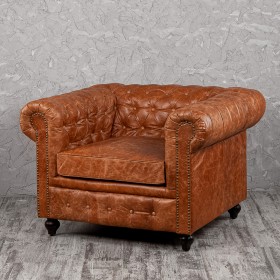 Кресло кожаное Лофт Честер (кожа буйвола) в Бийске - bijsk.katalogmebeli.com | фото