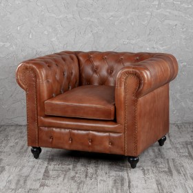 Кресло кожаное Лофт Честер (кожа) в Бийске - bijsk.katalogmebeli.com | фото