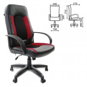 Кресло офисное BRABIX Strike EX-525 (черно-красный) в Бийске - bijsk.katalogmebeli.com | фото