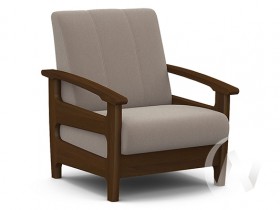 Кресло для отдыха Омега (орех лак/CATANIA COCOA) в Бийске - bijsk.katalogmebeli.com | фото