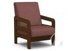 Кресло отдыха Вега-34 (орех лак/UNO BERRY) в Бийске - bijsk.katalogmebeli.com | фото 1