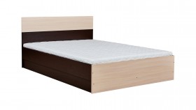 Кровать 0,8м Юнона с настилом (Венге / Дуб) в Бийске - bijsk.katalogmebeli.com | фото