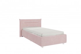 Кровать 0.9 Альба с основанием (Нежно-розовый велюр) в Бийске - bijsk.katalogmebeli.com | фото