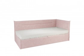 Кровать 0.9 Альба Тахта (Нежно-розовый велюр) в Бийске - bijsk.katalogmebeli.com | фото