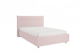 Кровать 1,2 Альба с основанием (Нежно-розовый велюр) в Бийске - bijsk.katalogmebeli.com | фото 1