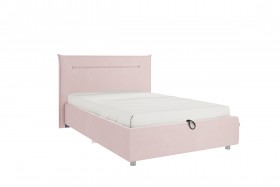 Кровать 1,2 Альба (Нежно-розовый велюр/под-мех) в Бийске - bijsk.katalogmebeli.com | фото