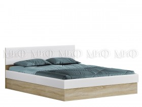 Кровать 1,4 спальня Фортуна (Дуб сонома/белый глянец) в Бийске - bijsk.katalogmebeli.com | фото 1