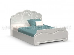 Кровать 1,4м Гармония (Белый/Белый глянец) в Бийске - bijsk.katalogmebeli.com | фото