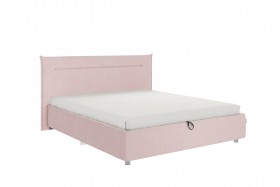 Кровать 1,6 Альба (Нежно-розовый велюр/под-мех) в Бийске - bijsk.katalogmebeli.com | фото 1
