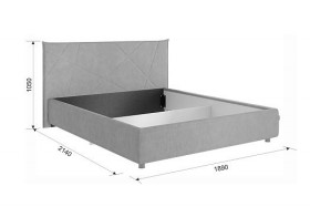 Кровать 1,6 Квест с подъемным механизмом (Топаз велюр) купить в Бийске - bijsk.katalogmebeli.com | фото 2