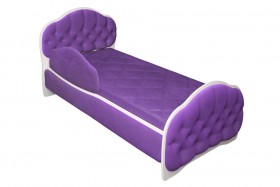 Кровать 160 Гармония 32 Фиолетовый (мягкий бортик) в Бийске - bijsk.katalogmebeli.com | фото