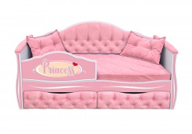 Кровать 160 серии Иллюзия 2 ящика 15 Бледно-розовый (подушки) в Бийске - bijsk.katalogmebeli.com | фото