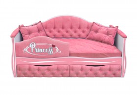 Кровать 160 серии Иллюзия 2 ящика 36 Розовый (мягкий бортик/подушки) в Бийске - bijsk.katalogmebeli.com | фото