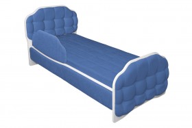Кровать 170 Атлет 29 Синий (мягкий бортик) в Бийске - bijsk.katalogmebeli.com | фото