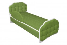 Кровать 170 Атлет 76 Зелёный (мягкий бортик) в Бийске - bijsk.katalogmebeli.com | фото
