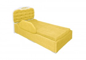 Кровать 190 Атлет Lux 74 Жёлтый (мягкий бортик) в Бийске - bijsk.katalogmebeli.com | фото