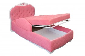 Кровать 190 Гармония Lux 36 Розовый (мягкий бортик) в Бийске - bijsk.katalogmebeli.com | фото 2