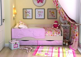 Кровать Алиса КР-812 1,6 Белфорд/Розовый металлик в Бийске - bijsk.katalogmebeli.com | фото