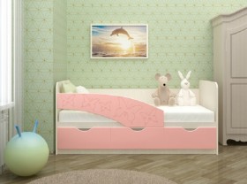 Кровать Бабочки 1,6м (Розовый металлик) в Бийске - bijsk.katalogmebeli.com | фото