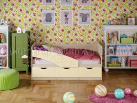 Кровать Бабочки 1,6м (Ваниль матовый) в Бийске - bijsk.katalogmebeli.com | фото