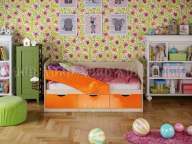 Кровать Бабочки 1,8м (Оранжевый металлик) в Бийске - bijsk.katalogmebeli.com | фото