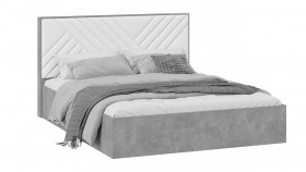 Кровать без ПМ «Хилтон» Тип 1 Ателье светлый/Белый в Бийске - bijsk.katalogmebeli.com | фото 1