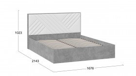Кровать без ПМ «Хилтон» Тип 1 Ателье светлый/Белый в Бийске - bijsk.katalogmebeli.com | фото 3