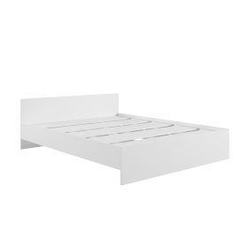 Кровать без ящ. М1600 Мадера Белый в Бийске - bijsk.katalogmebeli.com | фото