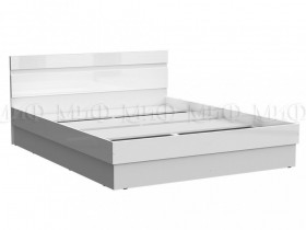 Кровать Челси 1400 (Белый/Белый глянец) в Бийске - bijsk.katalogmebeli.com | фото