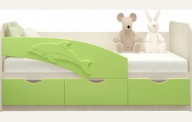 Кровать детская 1,8м Дельфин (Салатовый металлик) в Бийске - bijsk.katalogmebeli.com | фото
