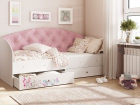 Кровать детская Эльза Белый/Розовый в Бийске - bijsk.katalogmebeli.com | фото 1