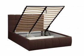 Кровать "Диана" ш. 1600 (Н=1010мм) (жаккард шоколад) в Бийске - bijsk.katalogmebeli.com | фото